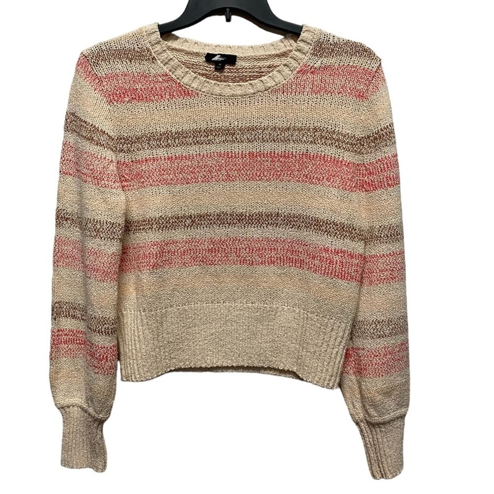 J. Crew Bouclé Women's Medium crewneck sweater Pullover Dusty Ivory Apricot